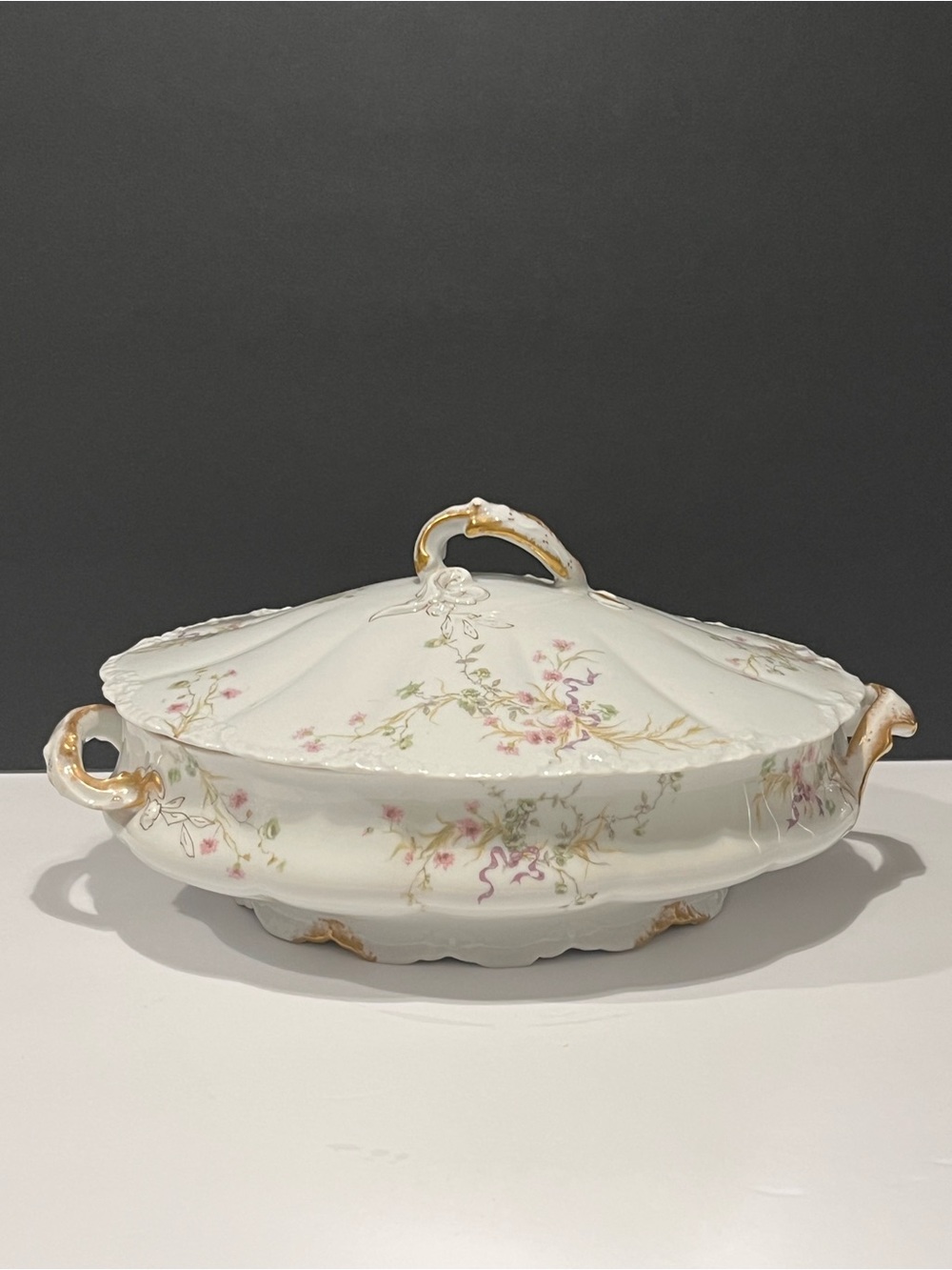 Antique Theodore Haviland Schleiger Limoges Oval Lidded Tureen France